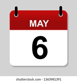 May 6 , calendar icon vector illustration