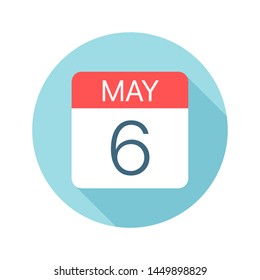 May 6 - Calendar Icon - Vector Illustration