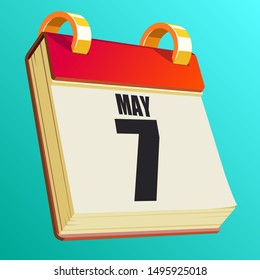 May 7 on Red Calendar