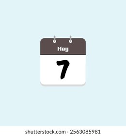 May 7th: Calendar Date Illustration
