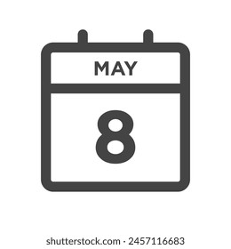 May 8 Calendar Day Calender Date for Deadline or Appointment