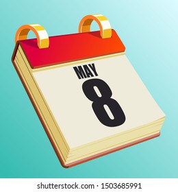 May 8 on Red Calendar
