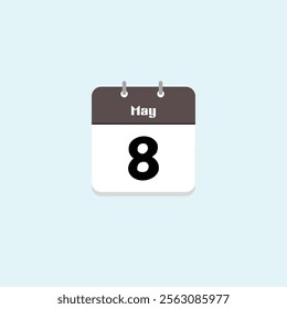 May 8th: Calendar Date Icon