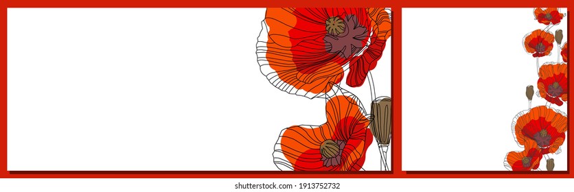 May 9. Banner for Victory Day. Symbolic red poppy on a white background. Vector illustration. Victory day poster. Poppy flower symbol of memory. World War II set template.
We are in solidarity