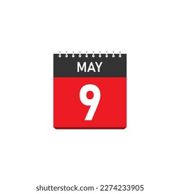 May 9 Concept Design. Vector Illustration.