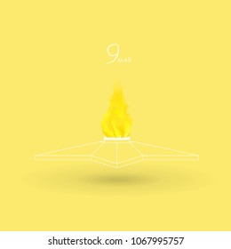 May 9 eternal flame - vector EPS 10