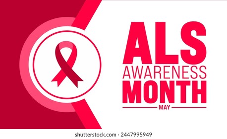 May is amyotrophic lateral sclerosis ALS Awareness Month background template. Holiday concept. use to background, banner, placard, card, and poster design template with text inscription