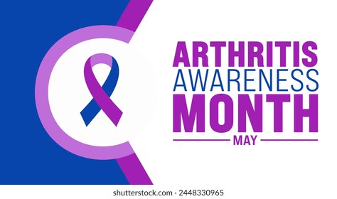 May is Arthritis Awareness Month background template. Holiday concept. use to background, banner, placard, card, and poster design template with text inscription and standard color. vector