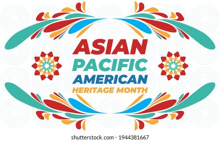 May Asian Pacific American Heritage Month Stock Vector (Royalty Free ...