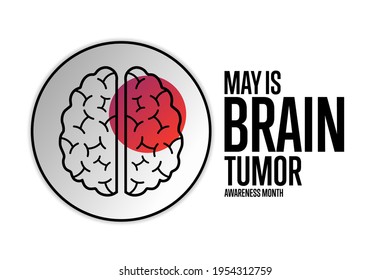 May Is Brain Tumor Awareness Month. Holiday Concept. Template For Background, Banner, Card, Poster With Text Inscription. Vector EPS10 Illustration