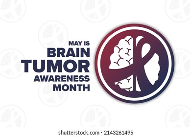 May Is Brain Tumor Awareness Month. Holiday Concept. Template For Background, Banner, Card, Poster With Text Inscription. Vector EPS10 Illustration