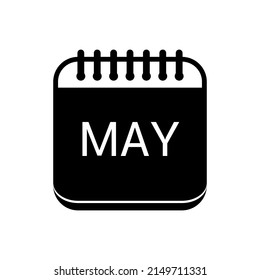 puede el icono del calendario negro sobre fondo blanco
