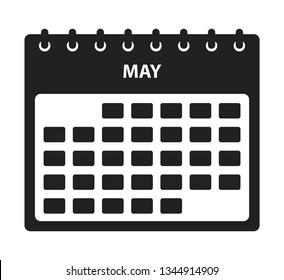 May Calendar Icon. Flat style vector EPS.