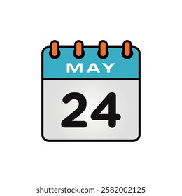 May Calendar Icon Vector Template