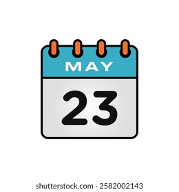 May Calendar Icon Vector Template
