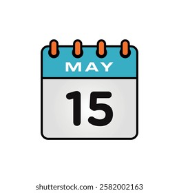 May Calendar Icon Vector Template
