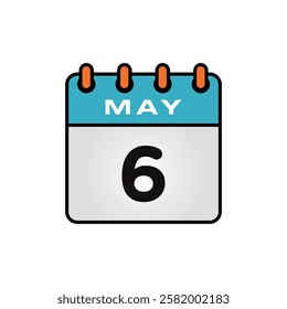 May Calendar Icon Vector Template