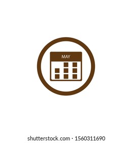 may calendar illustration design logo and symbol vector