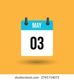 May calendar page with date 03 number 03