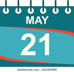 May calendar per day / vector/ 21 May