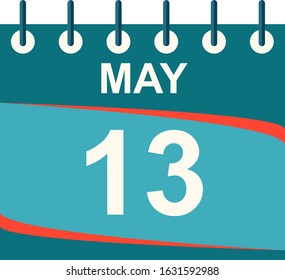 May calendar per day / vector/ 13 May