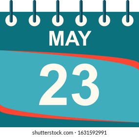 May calendar per day / vector/ 23 May