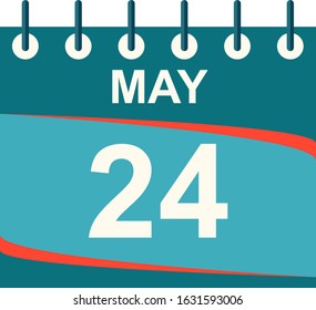 May calendar per day / vector/ 24 May