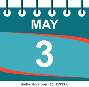 May calendar per day / vector/ 3 May