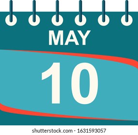 May calendar per day / vector/ 10 May
