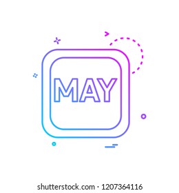 May Calender icon design vector