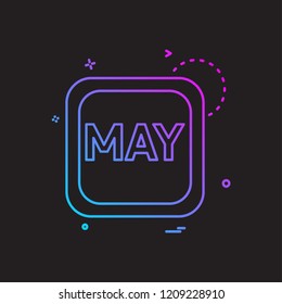May Calender icon design vector