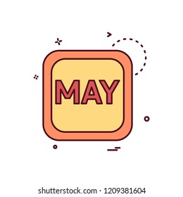 May Calender icon design vector