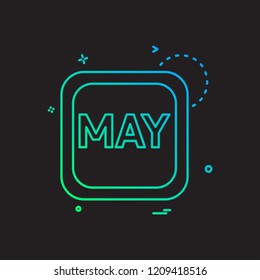 May Calender icon design vector