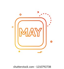 May Calender icon design vector