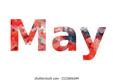 May. Colorful Typography Text Banner. Vector The Word May