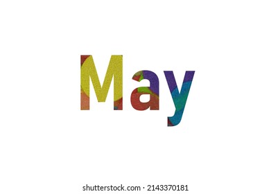 May Colorful Typography Text Banner Vector Stock Vector (Royalty Free ...