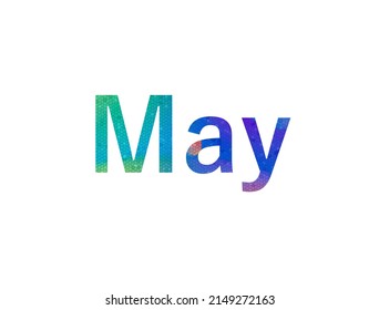 may. Colorful typography text banner. Vector the word may