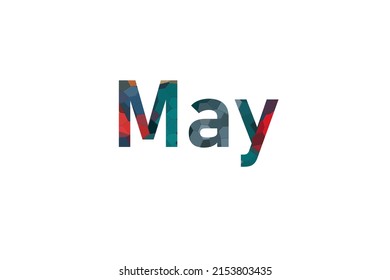 May Colorful Typography Text Banner Vector Stock Vector (Royalty Free ...