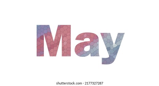 May Colorful Typography Text Banner Vector Stock Vector (Royalty Free ...