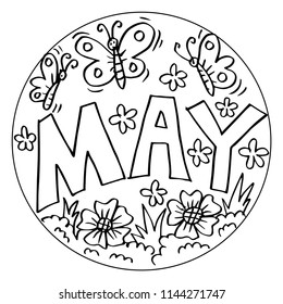 
 May Coloring Pages for Kids