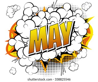 May - Comic book style word.