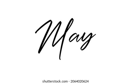 May In the creative lettering style