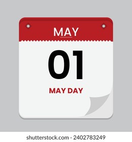 May day calendrer vector illustration