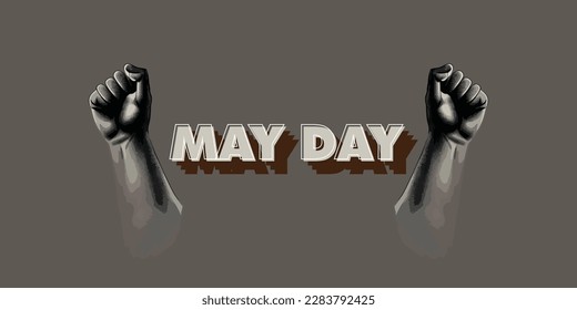 MAY DAY DESIGN BANNER, POSTER, SOCIAL MEDIA VECTOR