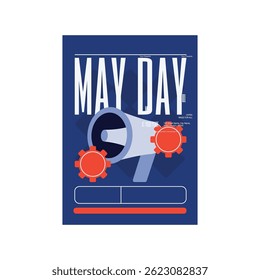 May day flyer poster template design 