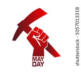 may day icon for poster or greeting card