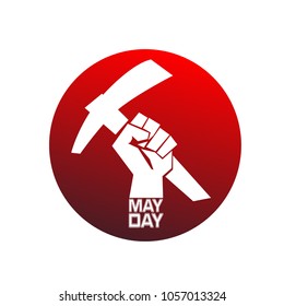 may day icon for poster or greeting card