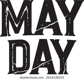 May Day illustrationTypography Design .