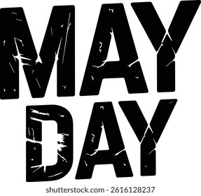 May Day illustrationTypography Design .