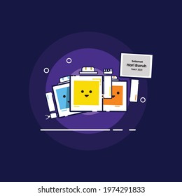 may day vector cute cube